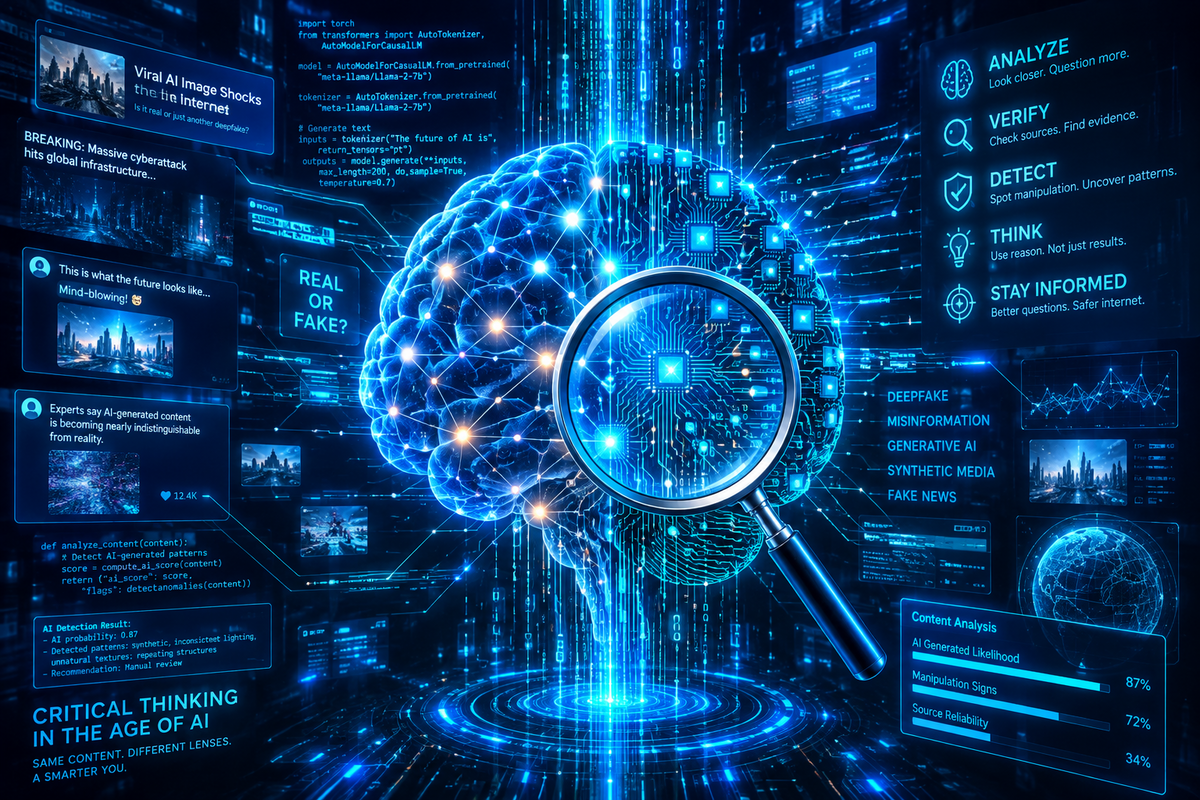 AI-Generated Cyber Content: Applying Critical Thinking