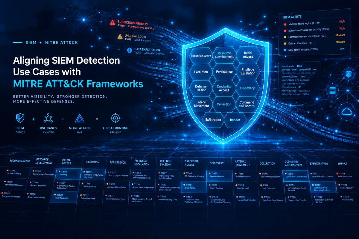Aligning SIEM Detection Use Cases with MITRE ATT&CK Frameworks