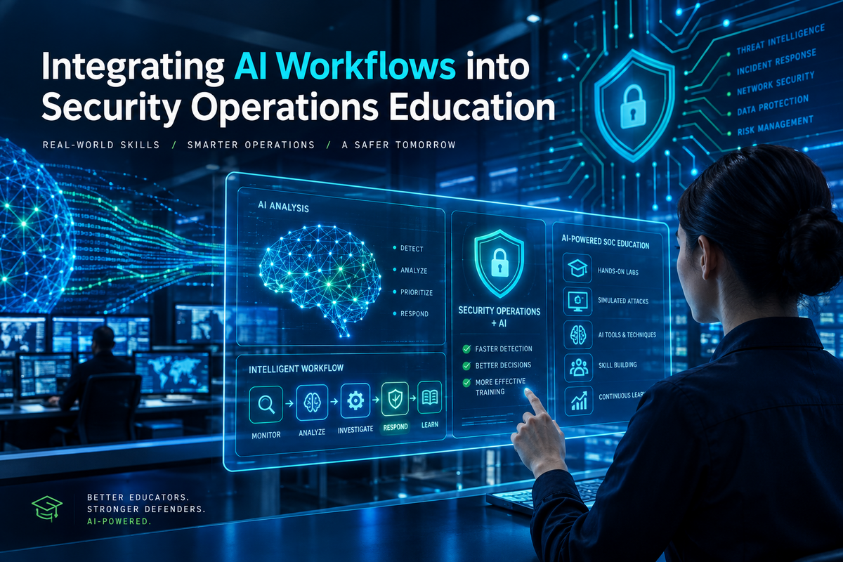 Integrating AI Workflows into Security Operations Education