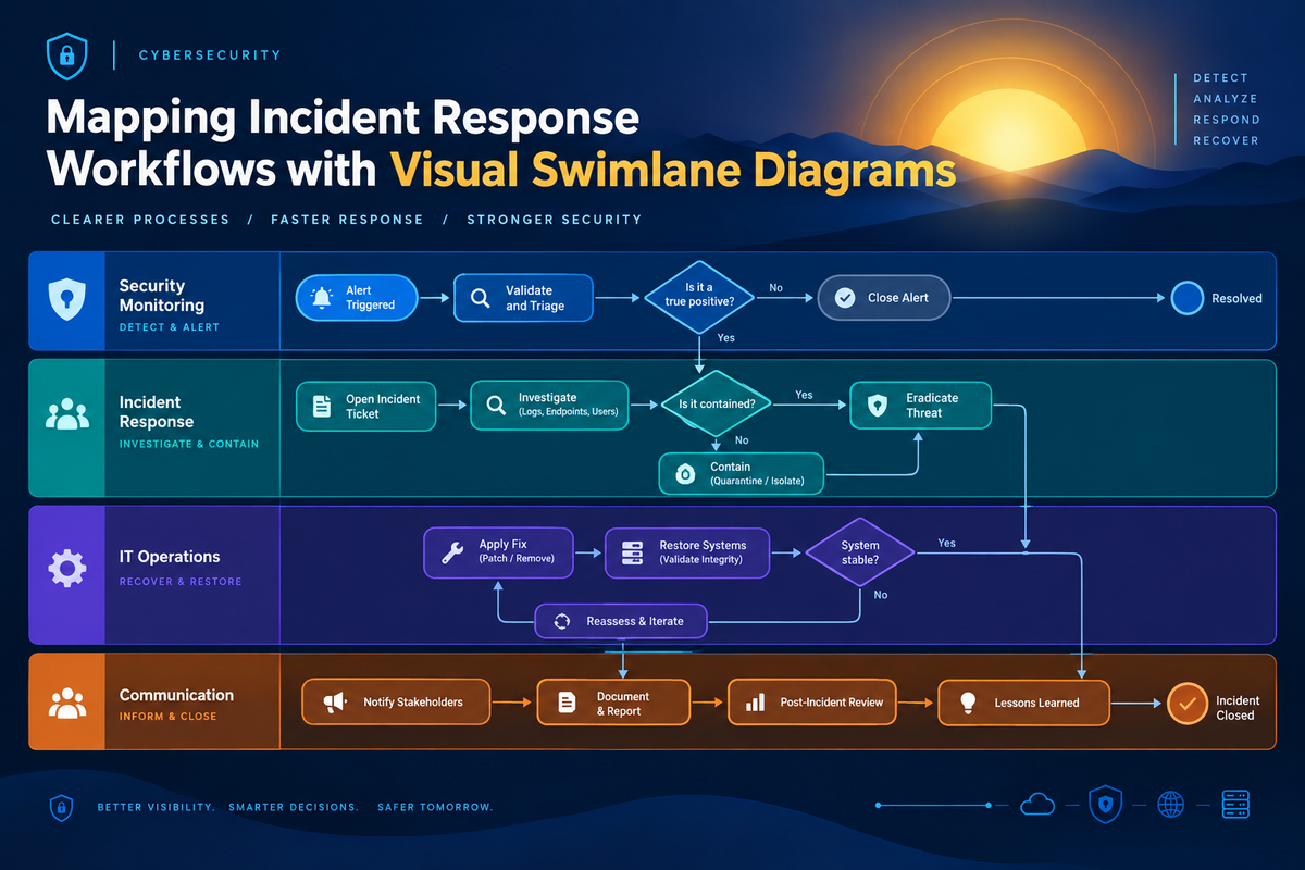 Mapping Incident Response Workflows with Visual Swimlane Diagrams