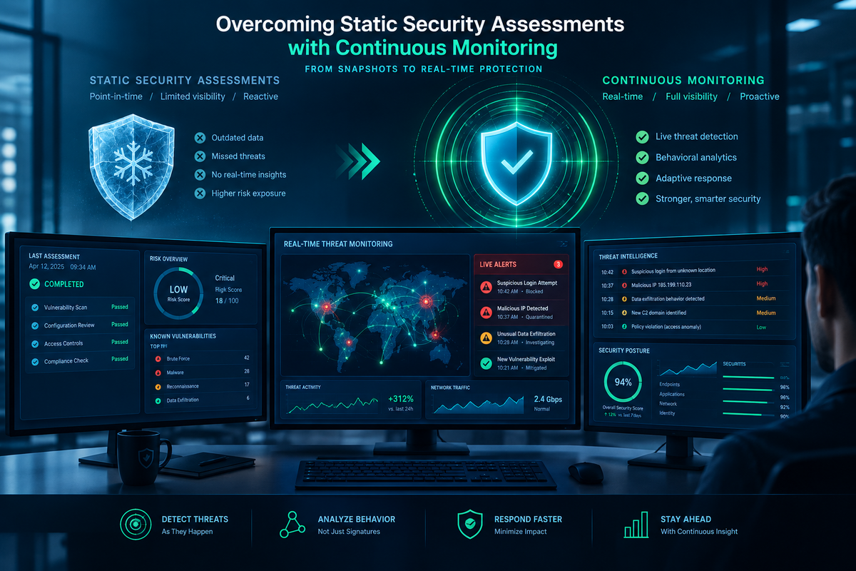 Overcoming Static Security Assessments with Continuous Monitoring