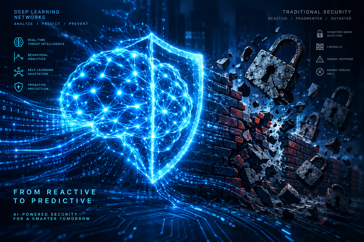 Overcoming Traditional Reactive Security Solutions with Deep Learning