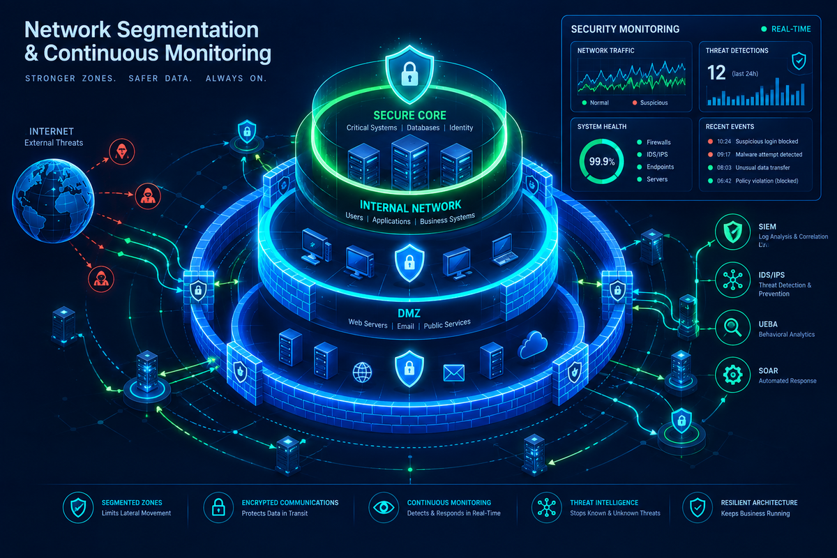 Designing Resilient Network Segmentation and Continuous Security Monitoring