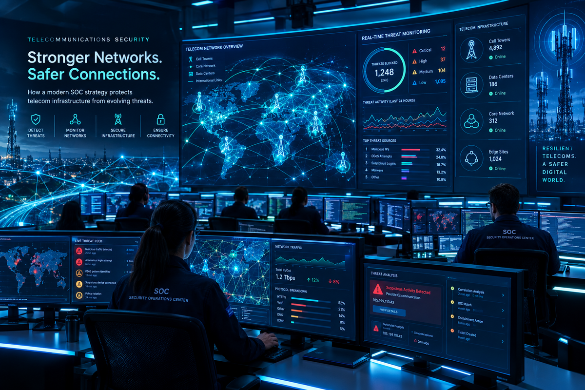 Securing Telecommunications Infrastructure with Modern SOC Strategy