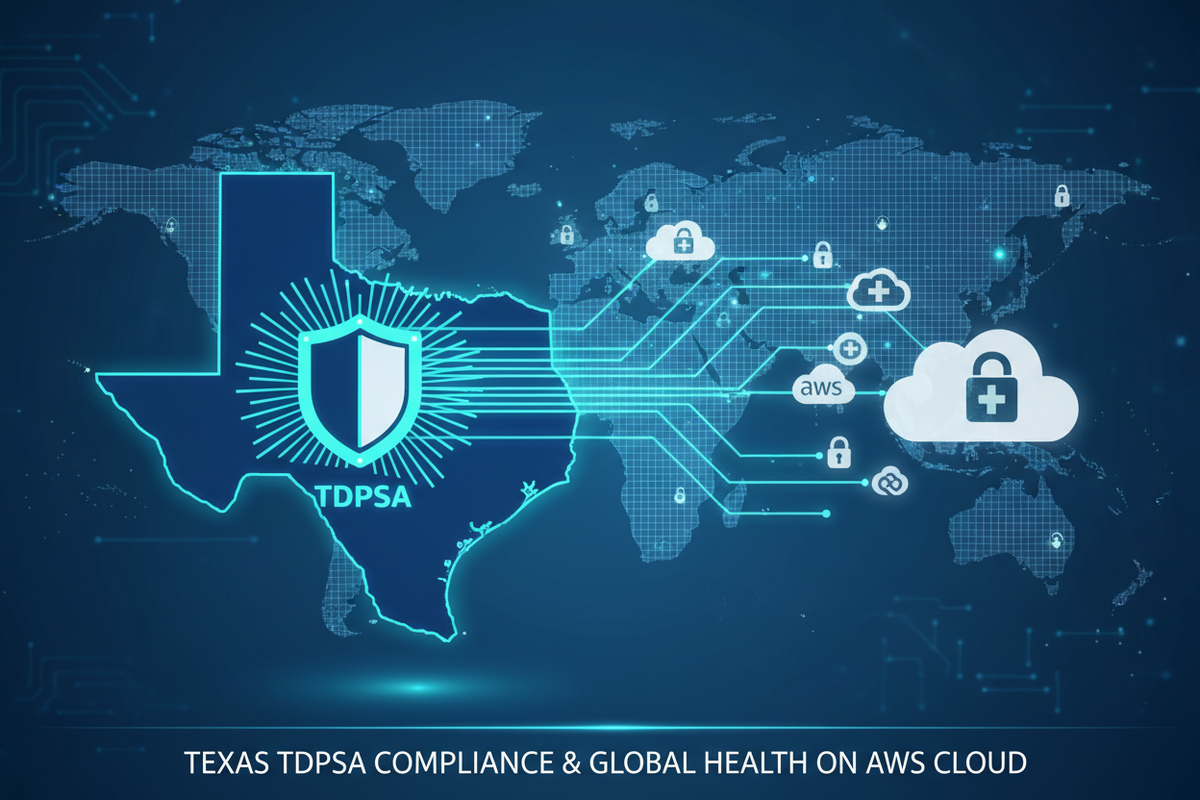 Texas TDPSA Compliance and AWS Cloud Architecture for Global Health Systems